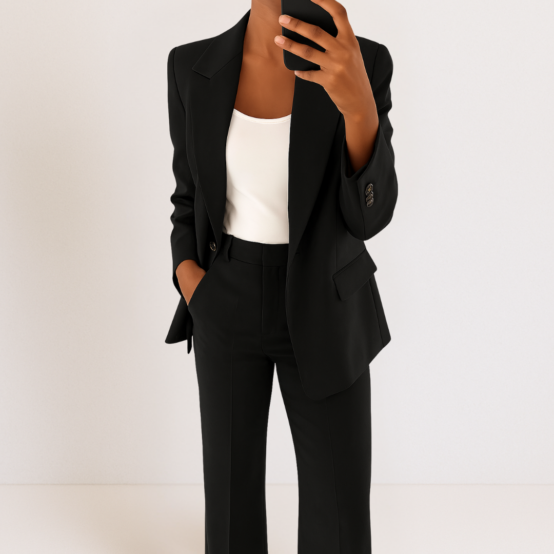 Conjunto de chaqueta y pantalón para mujer | Diseño clásico de dos piezas