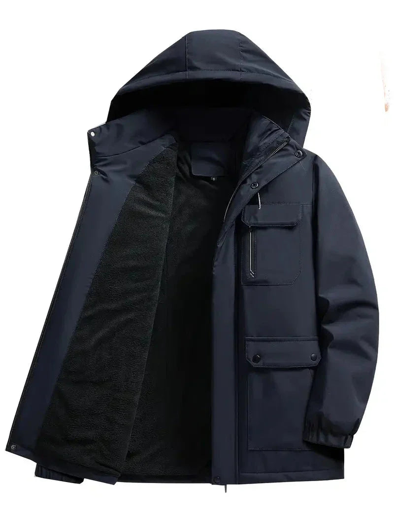 Hombre Parka de Invierno | Impermeable & Relleno Acolchado | Otoño e Invierno