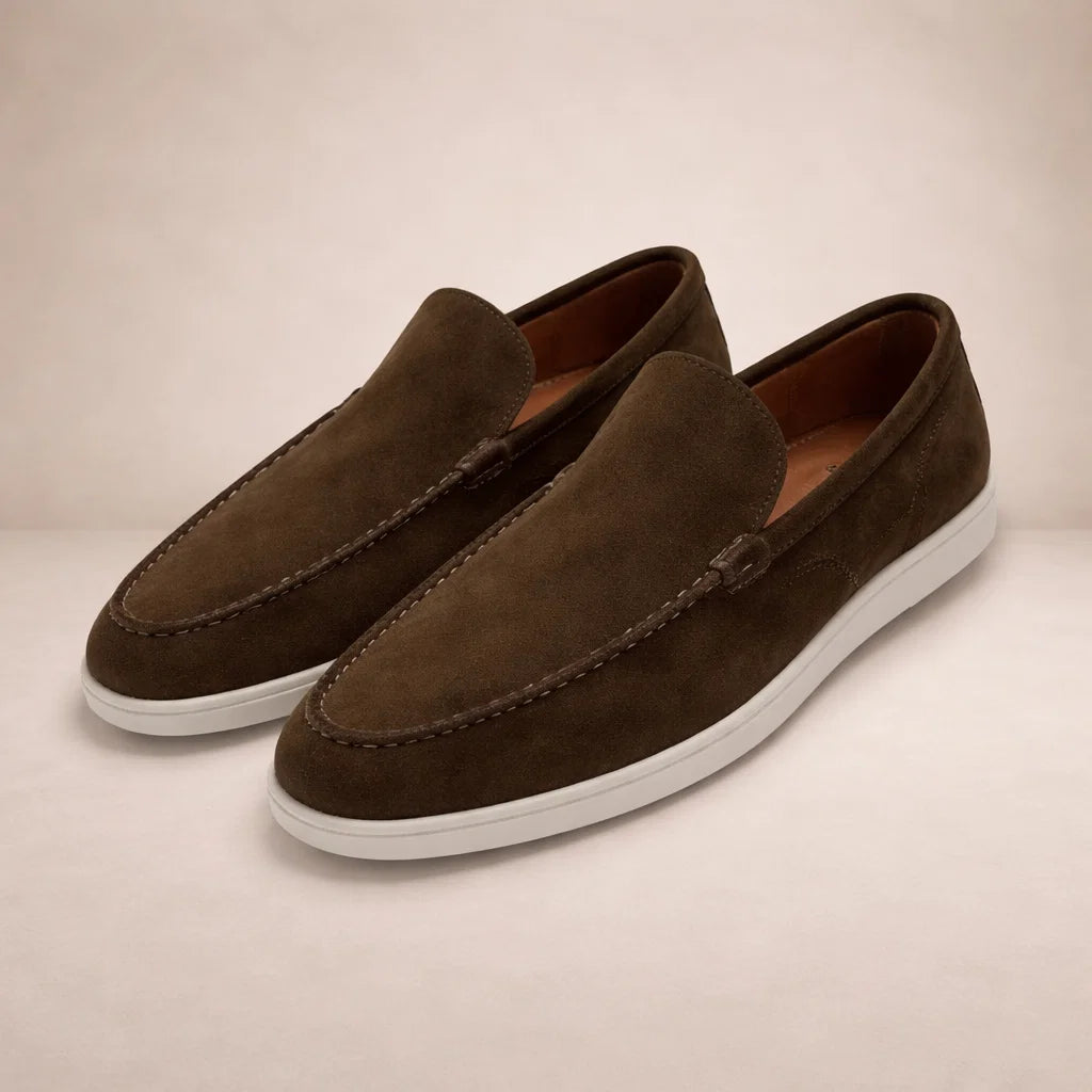 Hombre Mocasines de Cuero | Diseño sin Cordones & Costuras Sutiles | Uso Diario