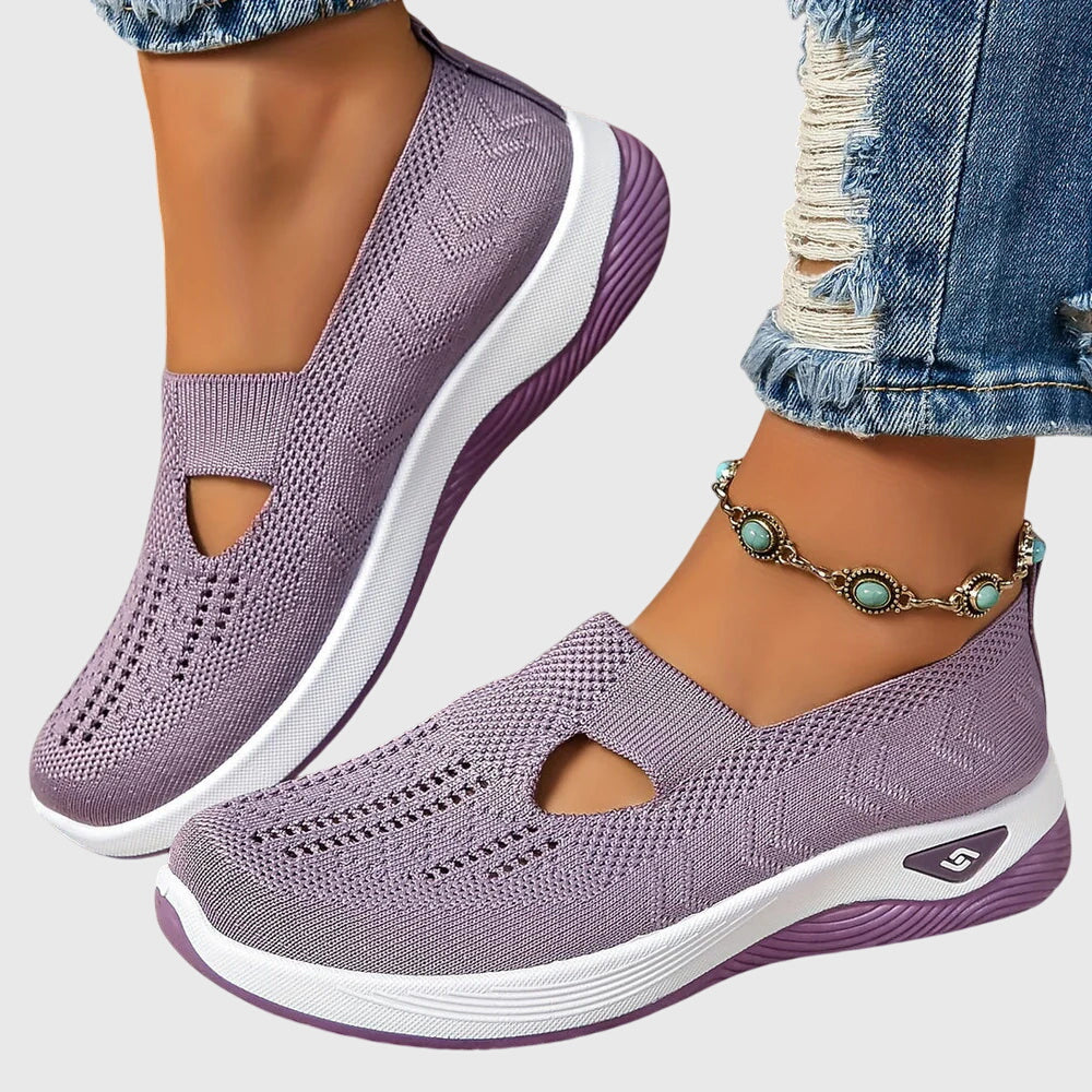 Zapatillas sin cordones para mujer | Suela gruesa acolchada