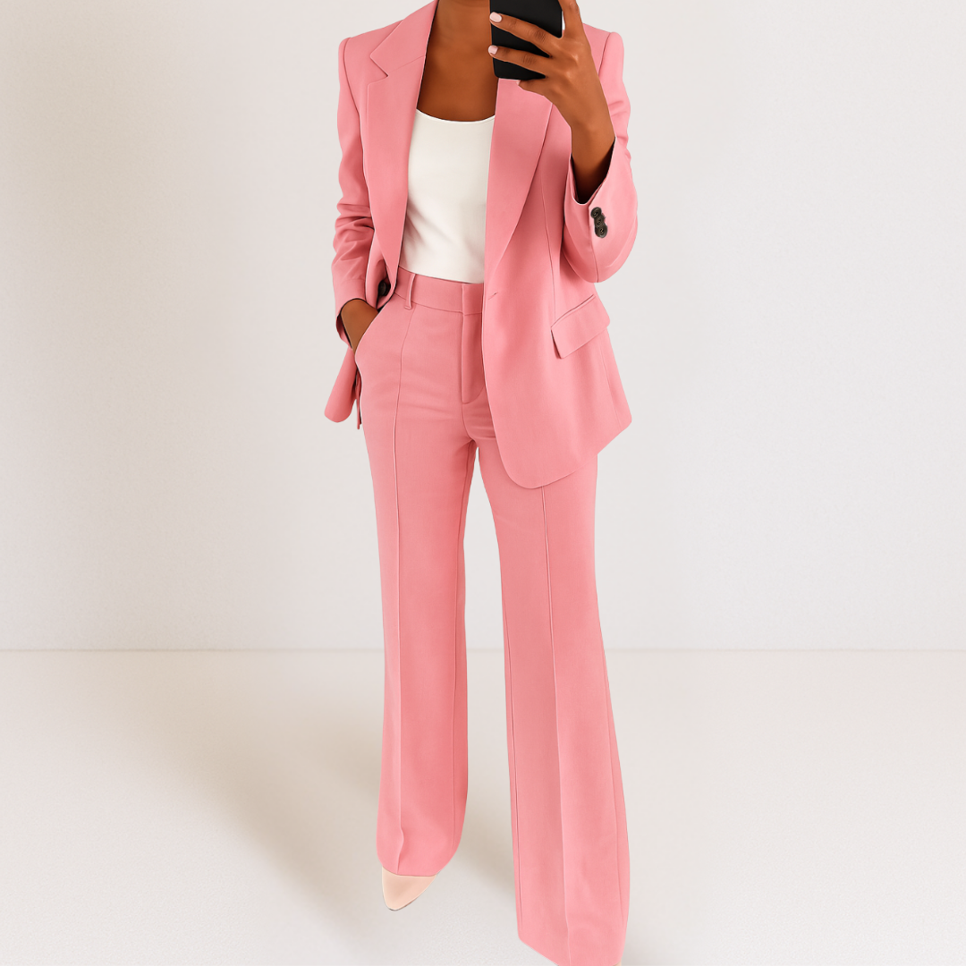 Conjunto de chaqueta y pantalón para mujer | Diseño clásico de dos piezas