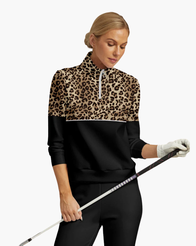 Mujer Pullover de Golf | Media Cremallera & Tejido Elástico | Deporte y Tiempo Libre