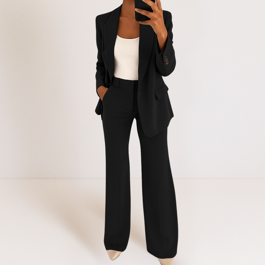 Conjunto de chaqueta y pantalón para mujer | Diseño clásico de dos piezas