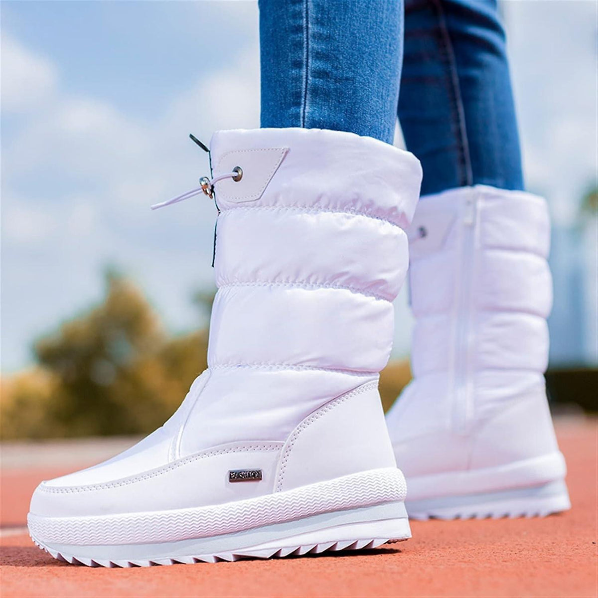 Mujer Botas de Media Caña Acolchadas | Forro Cálido & Suela Texturizada | Otoño e Invierno