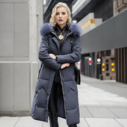 Mujer Abrigo Largo de Invierno | Capucha Ajustable & Bolsillos Profundos | Otoño e Invierno