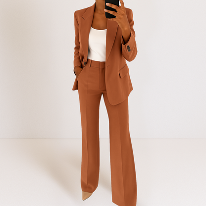 Conjunto de chaqueta y pantalón para mujer | Diseño clásico de dos piezas