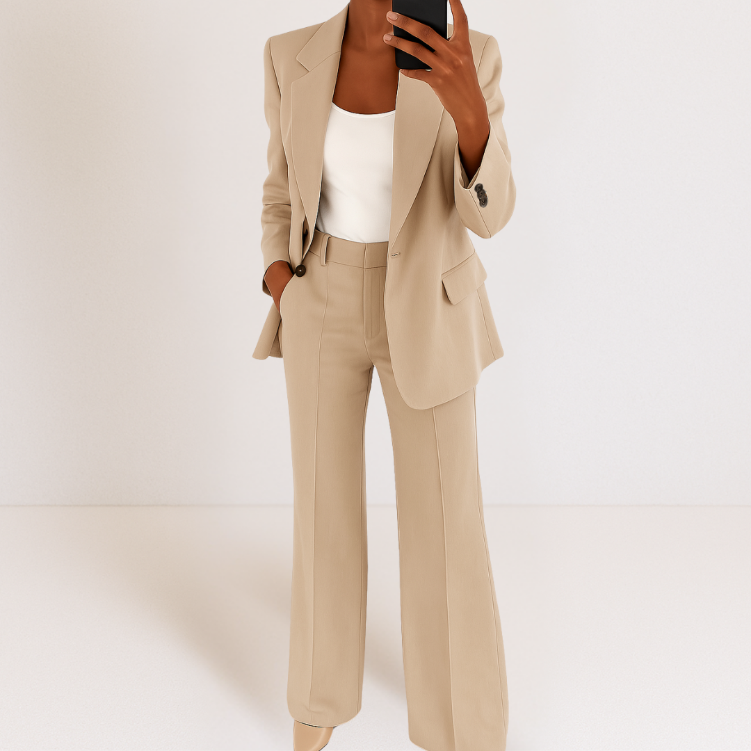 Conjunto de chaqueta y pantalón para mujer | Diseño clásico de dos piezas