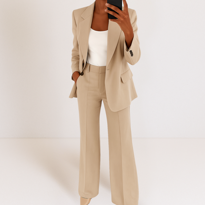 Conjunto de chaqueta y pantalón para mujer | Diseño clásico de dos piezas