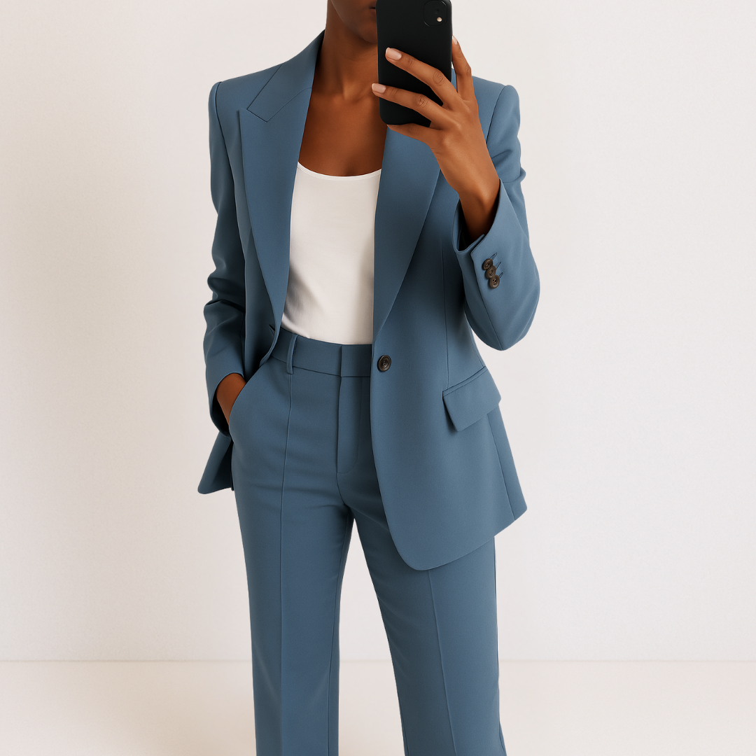 Conjunto de chaqueta y pantalón para mujer | Diseño clásico de dos piezas