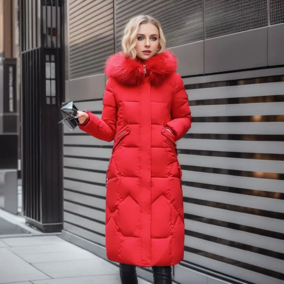 Mujer Abrigo Largo de Invierno | Capucha Ajustable & Bolsillos Profundos | Otoño e Invierno