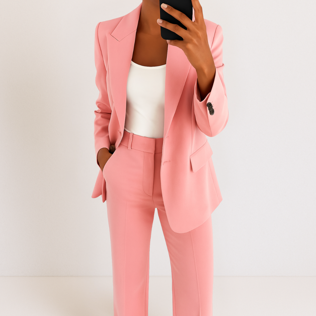 Conjunto de chaqueta y pantalón para mujer | Diseño clásico de dos piezas