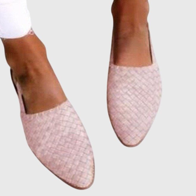Bailarinas tejadas con tira ajustable en el talón | Punta cerrada para mujer