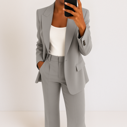 Conjunto de chaqueta y pantalón para mujer | Diseño clásico de dos piezas