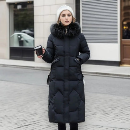 Mujer Abrigo Largo de Invierno | Capucha Ajustable & Bolsillos Profundos | Otoño e Invierno