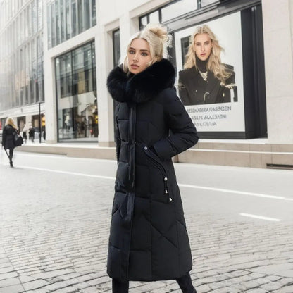 Mujer Abrigo Largo de Invierno | Capucha Ajustable & Bolsillos Profundos | Otoño e Invierno
