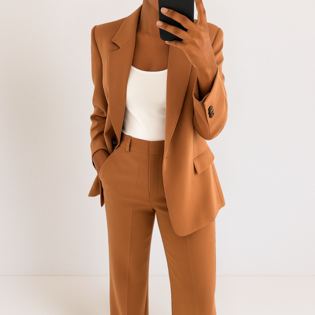 Conjunto de chaqueta y pantalón para mujer | Diseño clásico de dos piezas