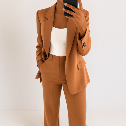 Conjunto de chaqueta y pantalón para mujer | Diseño clásico de dos piezas
