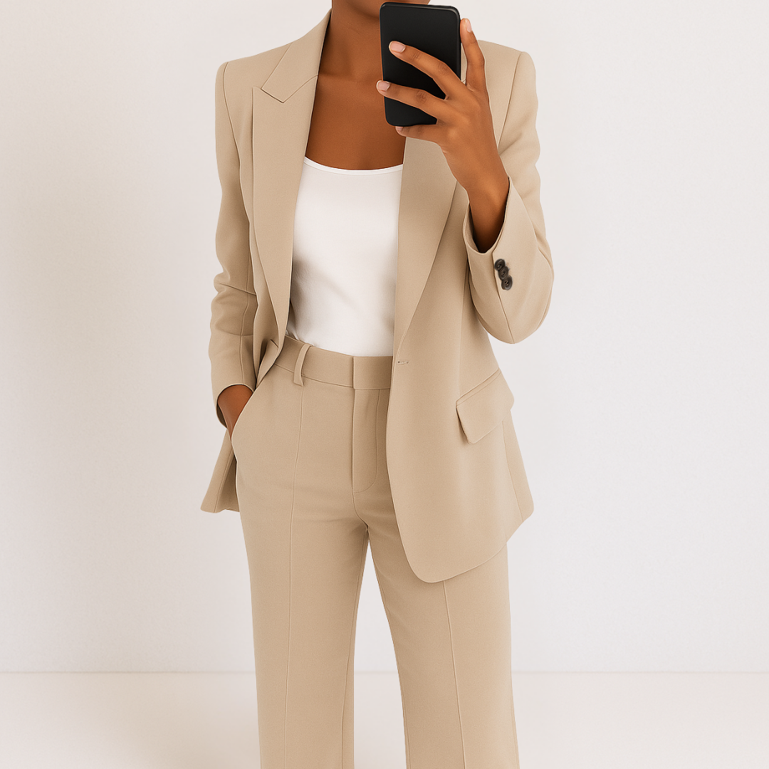 Conjunto de chaqueta y pantalón para mujer | Diseño clásico de dos piezas