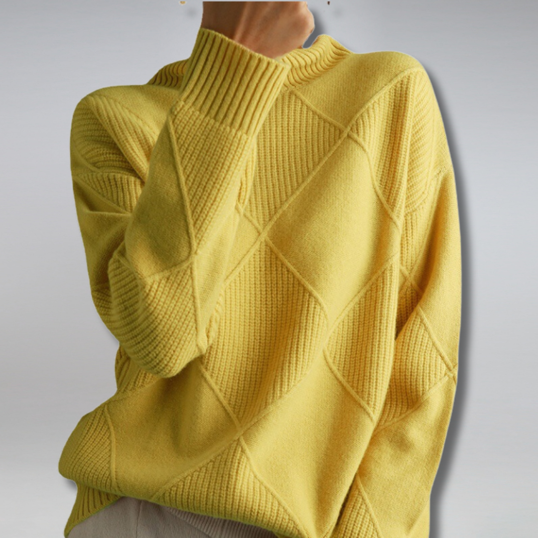Mujer Jersey de Cuello Vuelto de Cachemira | 100% Cachemira & Cuello Alto | Otoño e Invierno