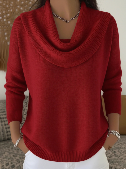 Mujer Jersey de Punto con Cuello Vuelto | Lana Merina & Manga Larga | Otoño e Invierno
