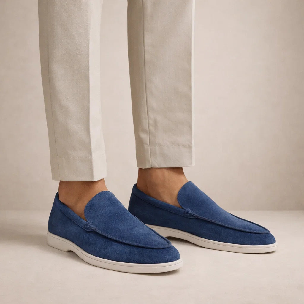 Hombre Mocasines de Cuero | Diseño sin Cordones & Costuras Sutiles | Uso Diario