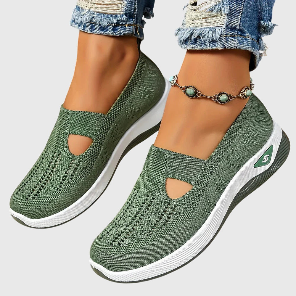 Zapatillas sin cordones para mujer | Suela gruesa acolchada