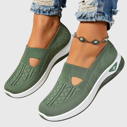 Zapatillas sin cordones para mujer | Suela gruesa acolchada