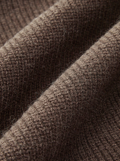 Mujer Jersey de Punto Superpuesto | Cuello Redondo & Manga Larga | Uso Diario