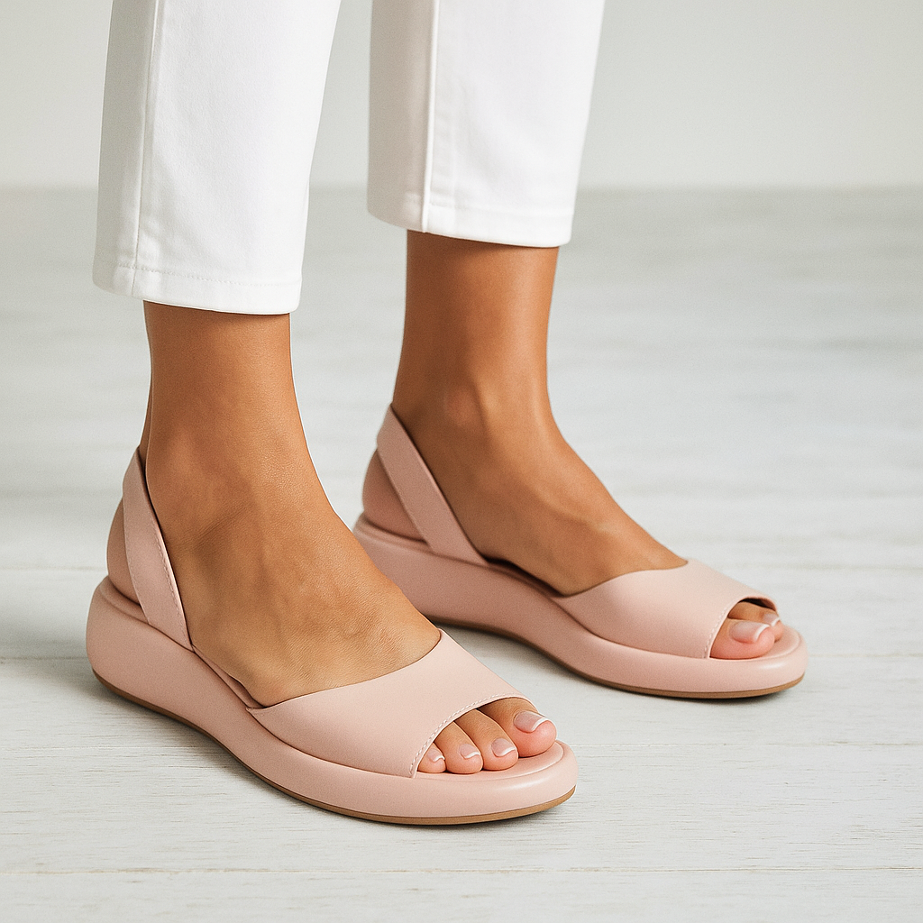 Sandalia abierta de diseño minimalista para mujer | Suela antideslizante