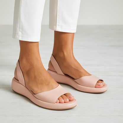 Sandalia abierta de diseño minimalista para mujer | Suela antideslizante