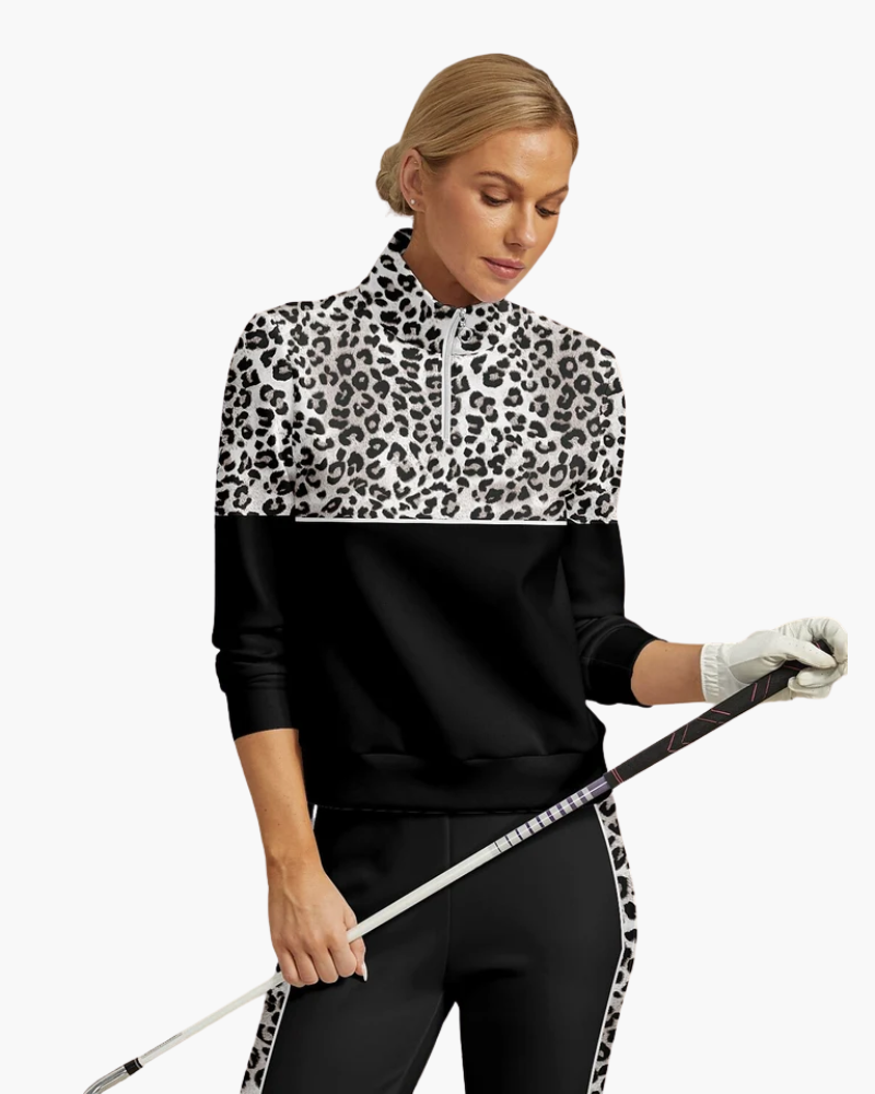 Mujer Pullover de Golf | Media Cremallera & Tejido Elástico | Deporte y Tiempo Libre