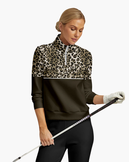 Mujer Pullover de Golf | Media Cremallera & Tejido Elástico | Deporte y Tiempo Libre