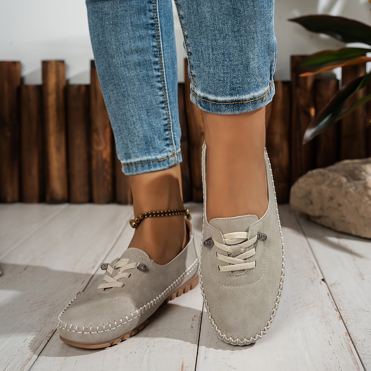 Mocasín sin cordones para mujer | Diseño cómodo con soporte
