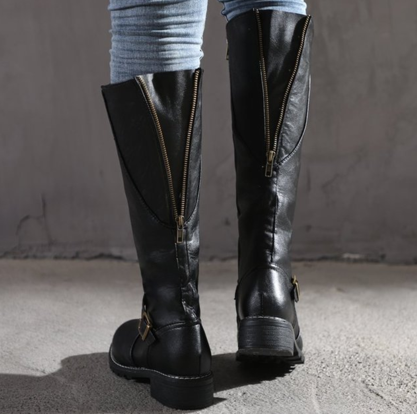 Mujer Botas Estilo Martin | Suela Antideslizante & Tacón Ancho | Uso Diario