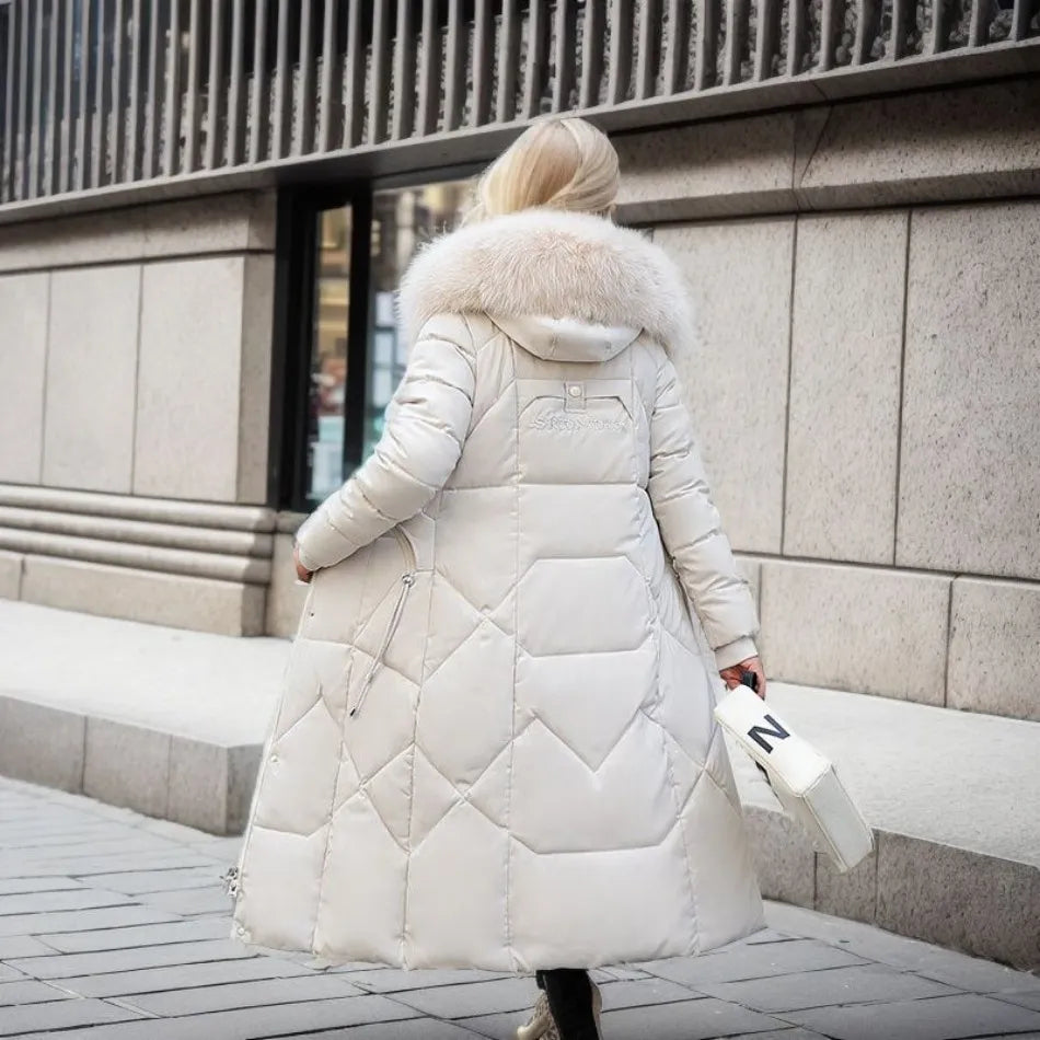 Mujer Abrigo Largo de Invierno | Capucha Ajustable & Bolsillos Profundos | Otoño e Invierno
