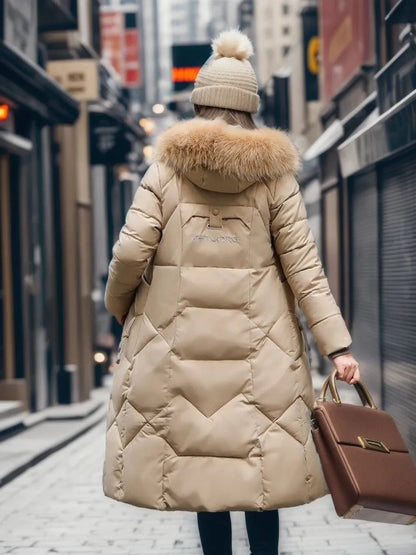 Mujer Abrigo Largo de Invierno | Capucha Ajustable & Bolsillos Profundos | Otoño e Invierno