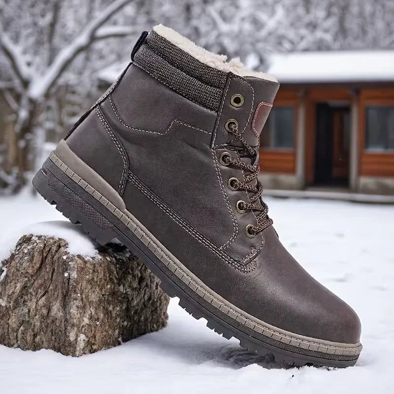 Hombre Botas con Cordones | Cremallera Lateral & Forro Cálido | Otoño e Invierno