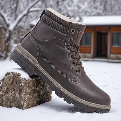 Hombre Botas con Cordones | Cremallera Lateral & Forro Cálido | Otoño e Invierno