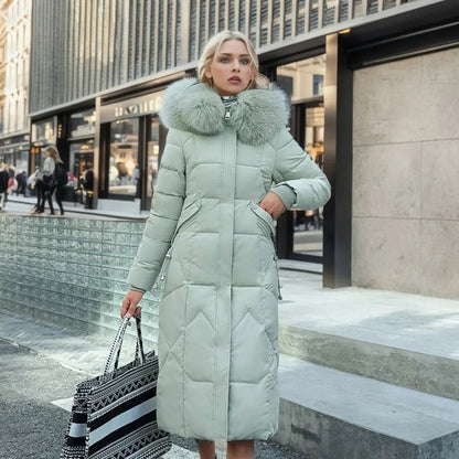 Mujer Abrigo Largo de Invierno | Capucha Ajustable & Bolsillos Profundos | Otoño e Invierno
