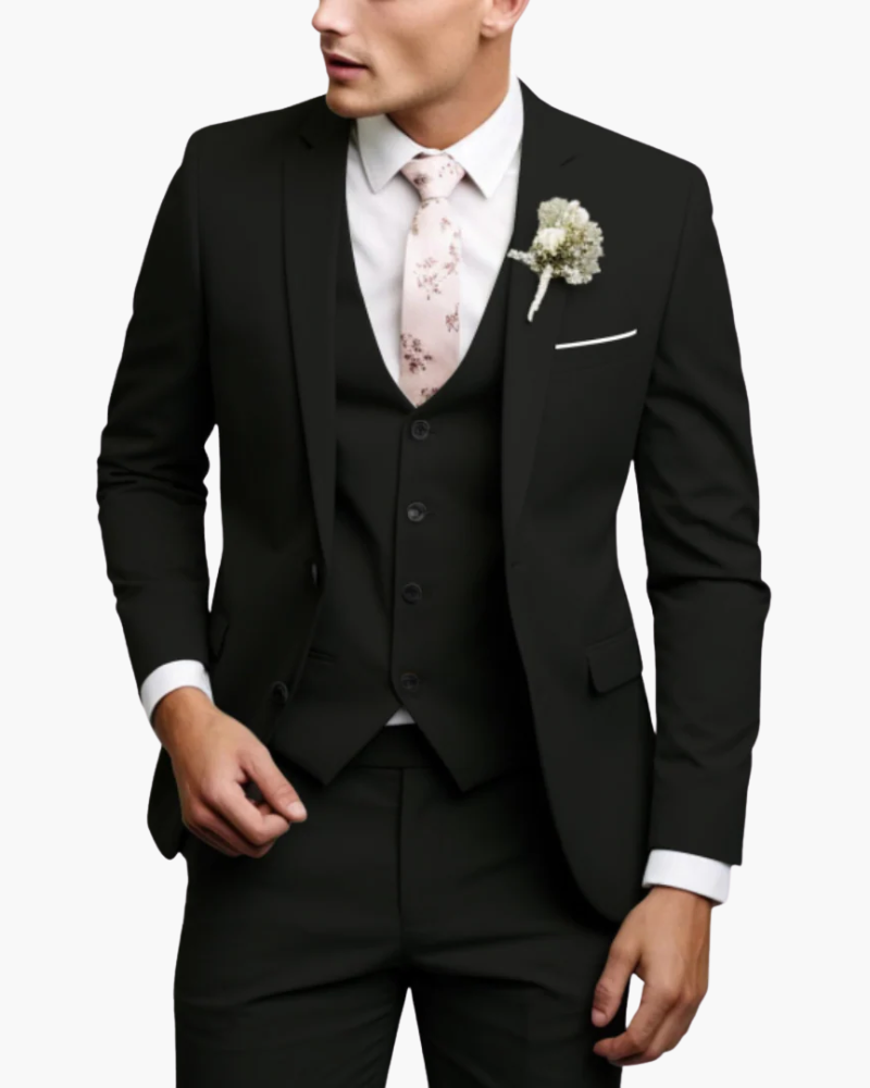 Hombre Traje de Tres Piezas | Corte Slim Fit & Chaleco | Fiesta y Noche