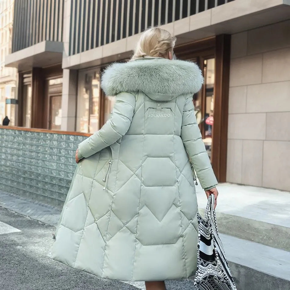 Mujer Abrigo Largo de Invierno | Capucha Ajustable & Bolsillos Profundos | Otoño e Invierno