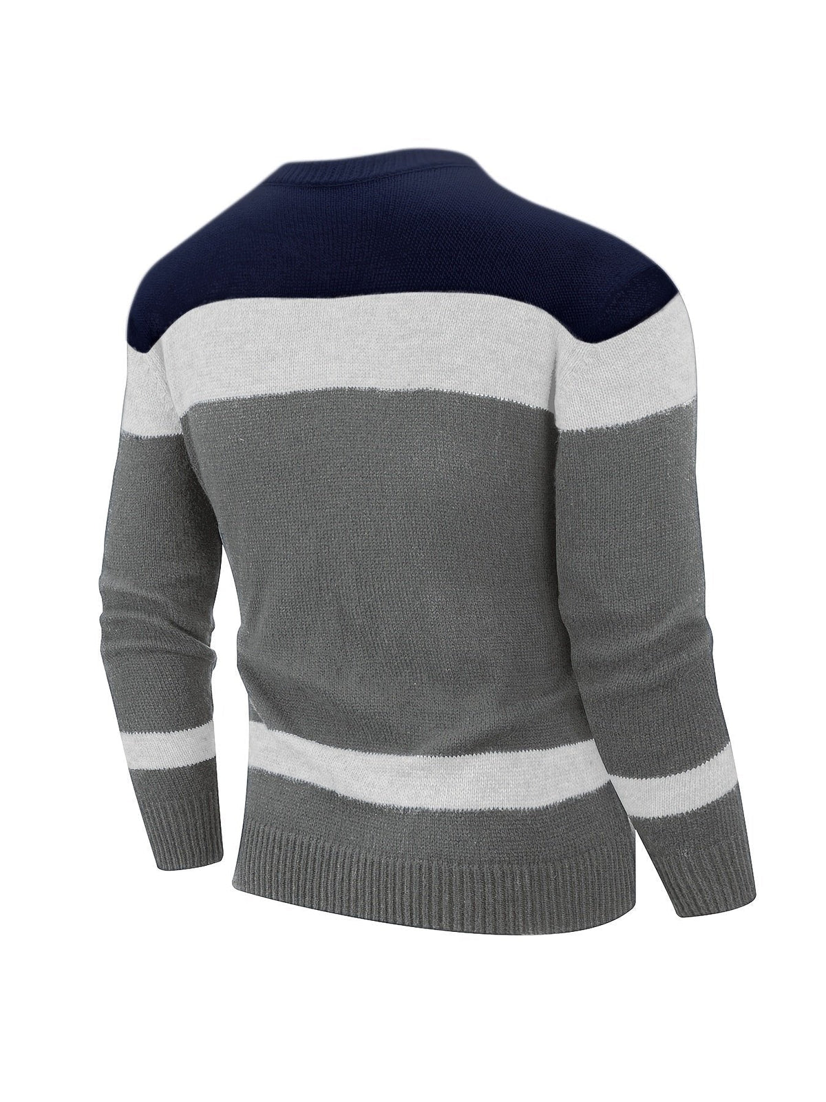Hombre Jersey de Punto Color Block | Corte Holgado & Diseño Combinable | Uso Diario