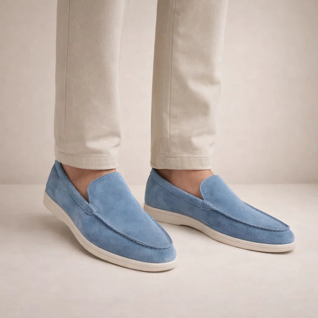 Hombre Mocasines de Cuero | Diseño sin Cordones & Costuras Sutiles | Uso Diario