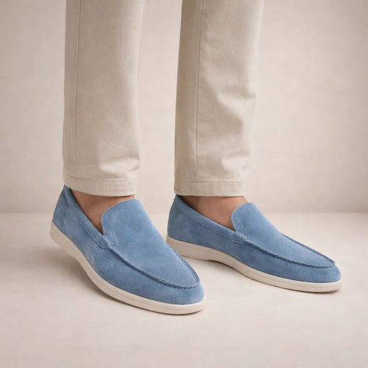 Hombre Mocasines de Cuero | Diseño sin Cordones & Costuras Sutiles | Uso Diario