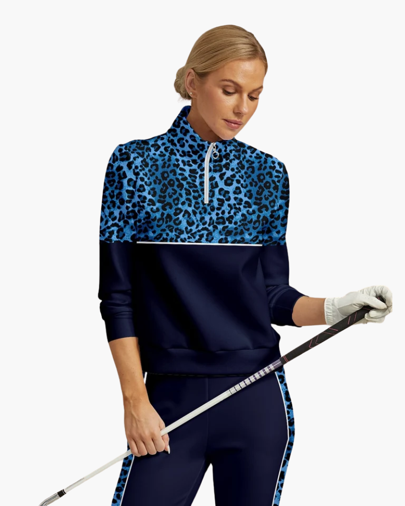 Mujer Pullover de Golf | Media Cremallera & Tejido Elástico | Deporte y Tiempo Libre