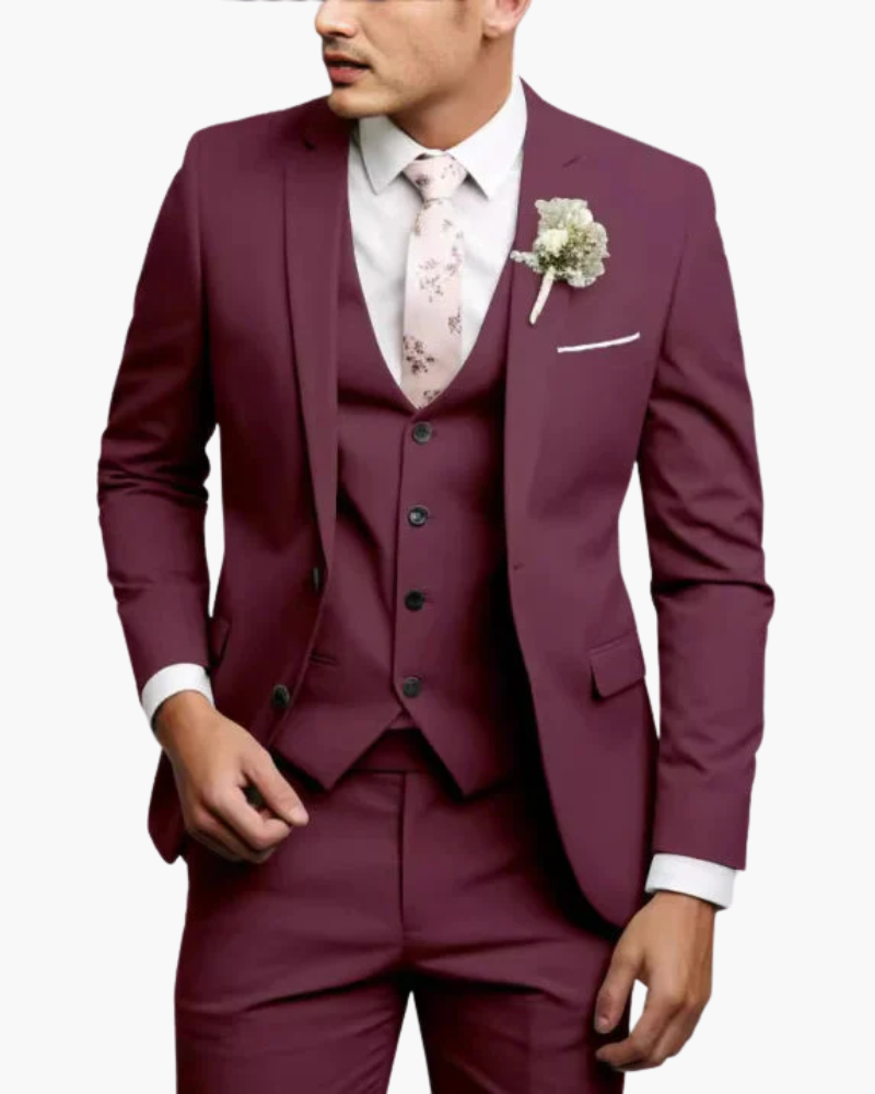 Hombre Traje de Tres Piezas | Corte Slim Fit & Chaleco | Fiesta y Noche