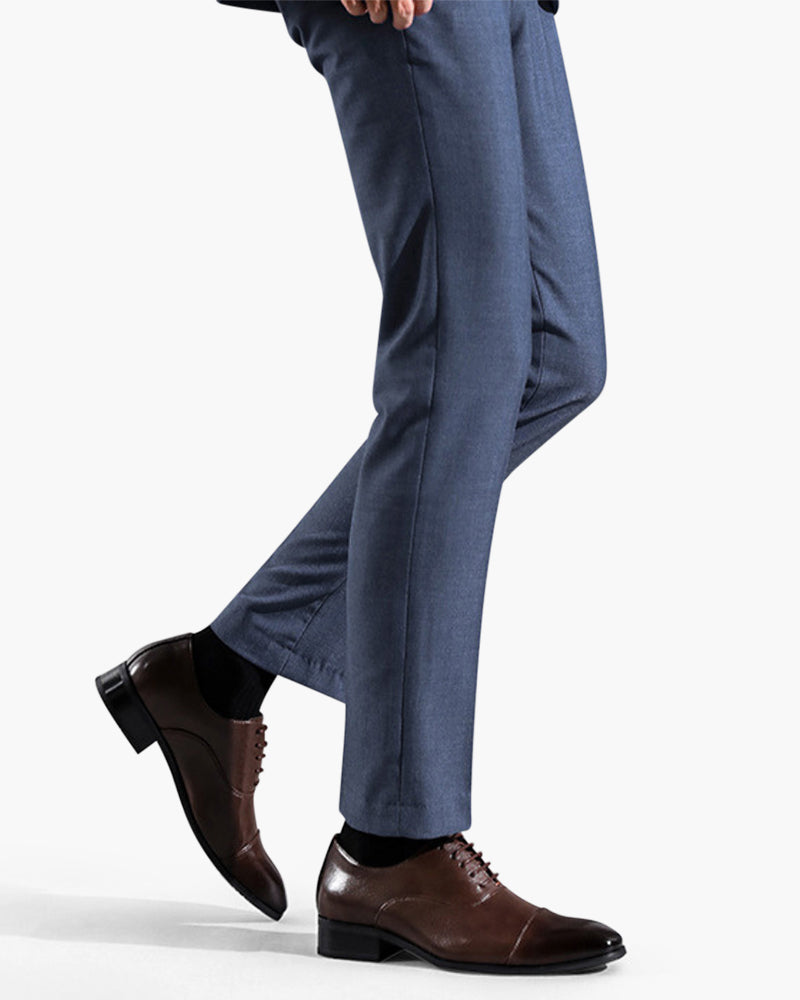 Hombre Zapatos Clásicos de Piel | Piel Lisa & Suela Firme | Oficina y Trabajo