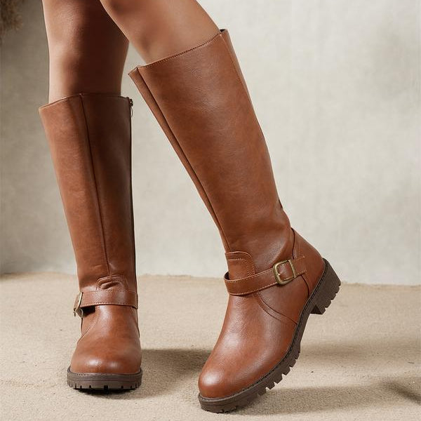 Mujer Botas Estilo Martin | Suela Antideslizante & Tacón Ancho | Uso Diario