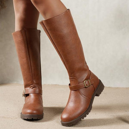 Mujer Botas Estilo Martin | Suela Antideslizante & Tacón Ancho | Uso Diario