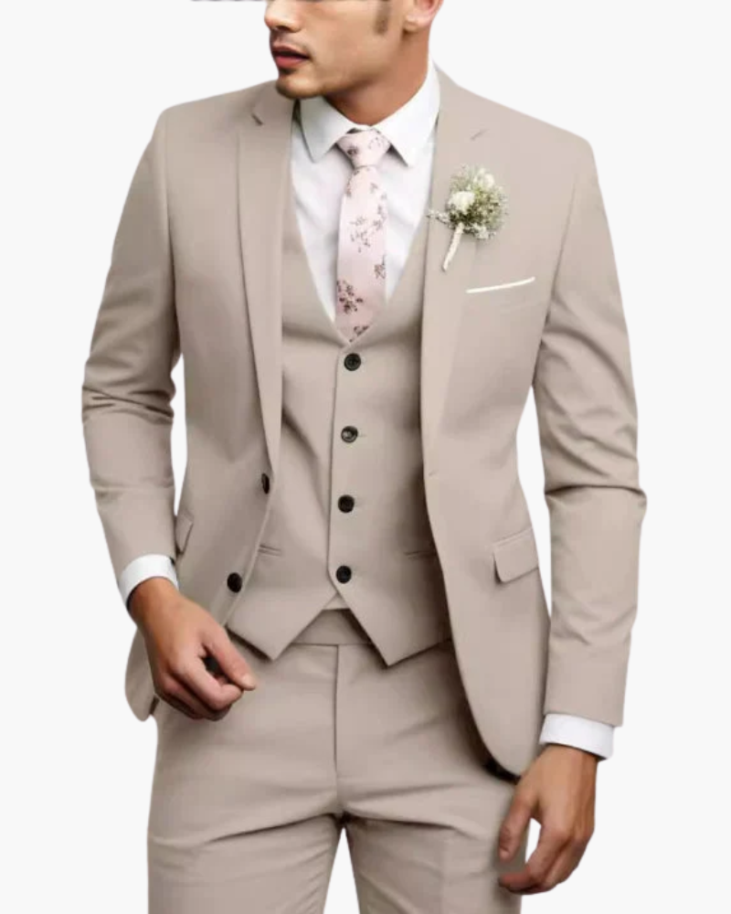Hombre Traje de Tres Piezas | Corte Slim Fit & Chaleco | Fiesta y Noche